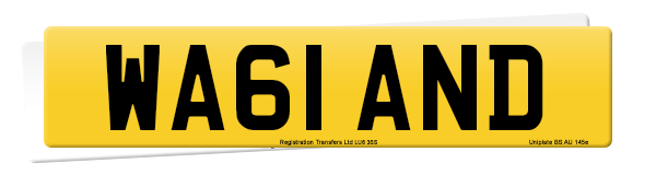Registration number WA61 AND